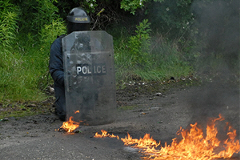 Ultimate test of police shields ESP (fire)
